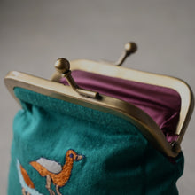 Load image into Gallery viewer, Kadamb Teal Coin Purse with Metal Clasp