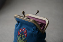 Load image into Gallery viewer, Gulistan Blue Coin Purse with Metal Clasp