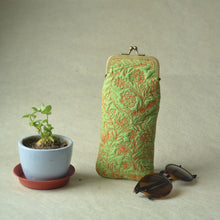 Load image into Gallery viewer, Gulbahar Lime Spectacle case with Metal Clasp