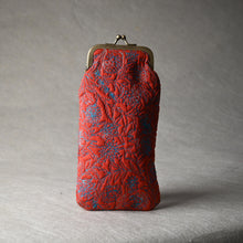 Load image into Gallery viewer, Gulbahar Vermillon Spectacle case with Metal Clasp
