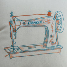 Load image into Gallery viewer, Retro Sewing Machine Cushion Cover
