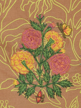 Load image into Gallery viewer, Gulab Sling Purse with Antique Finish Metal Clasp and Chain.