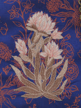 Load image into Gallery viewer, Nishat Blue Sling Purse with Antique Finish Metal Clasp and Chain