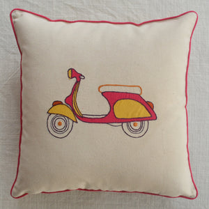 Retro Scooter Cushion Cover