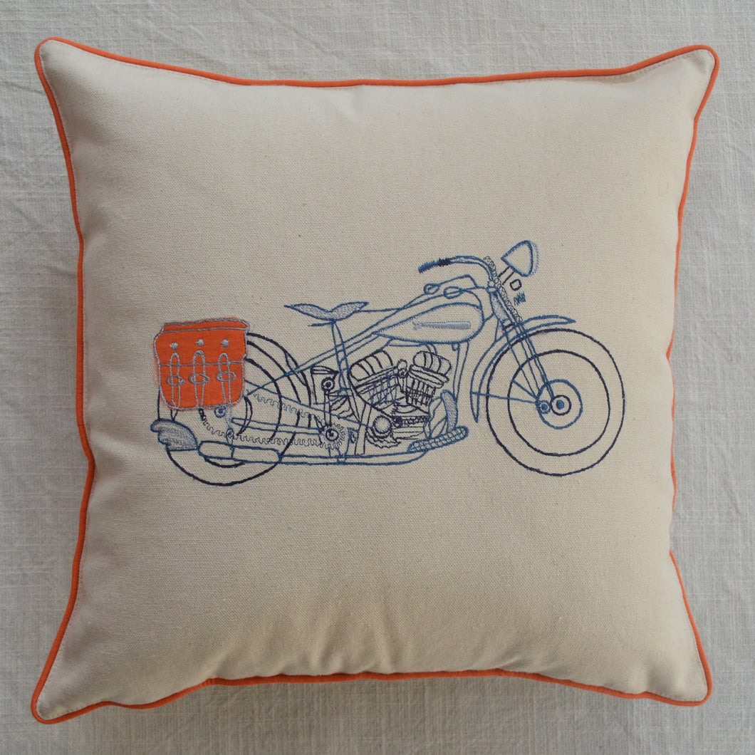 Retro Bike Cushion Cover