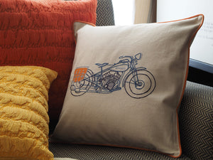 Retro Bike Cushion Cover